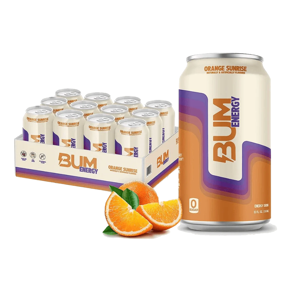 BUM ENERGY RTD - 12 PACK - ENERGY DRINK - GREAT FOR PRE WORKOUT