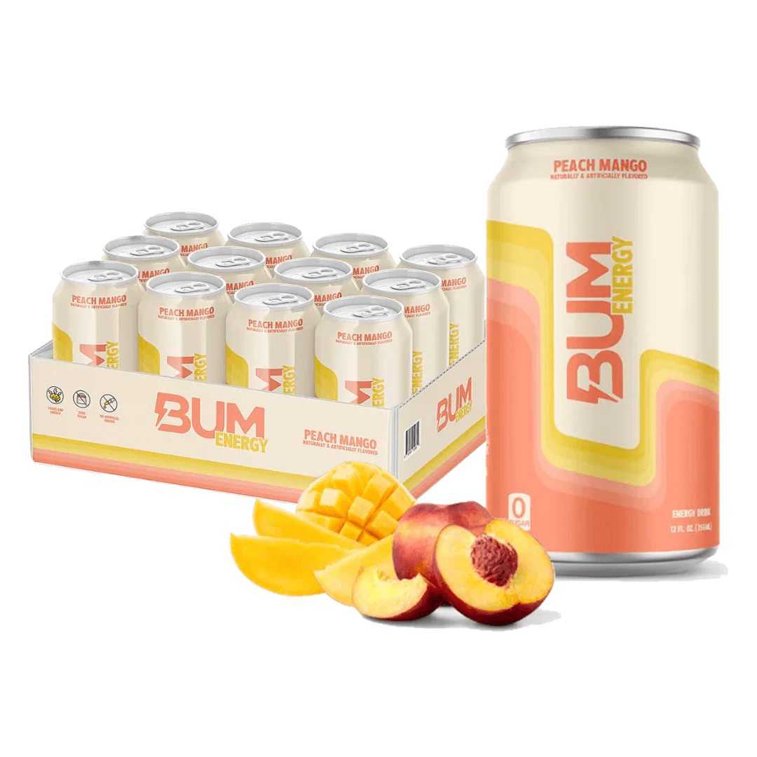 BUM ENERGY RTD - 12 PACK - ENERGY DRINK - GREAT FOR PRE WORKOUT