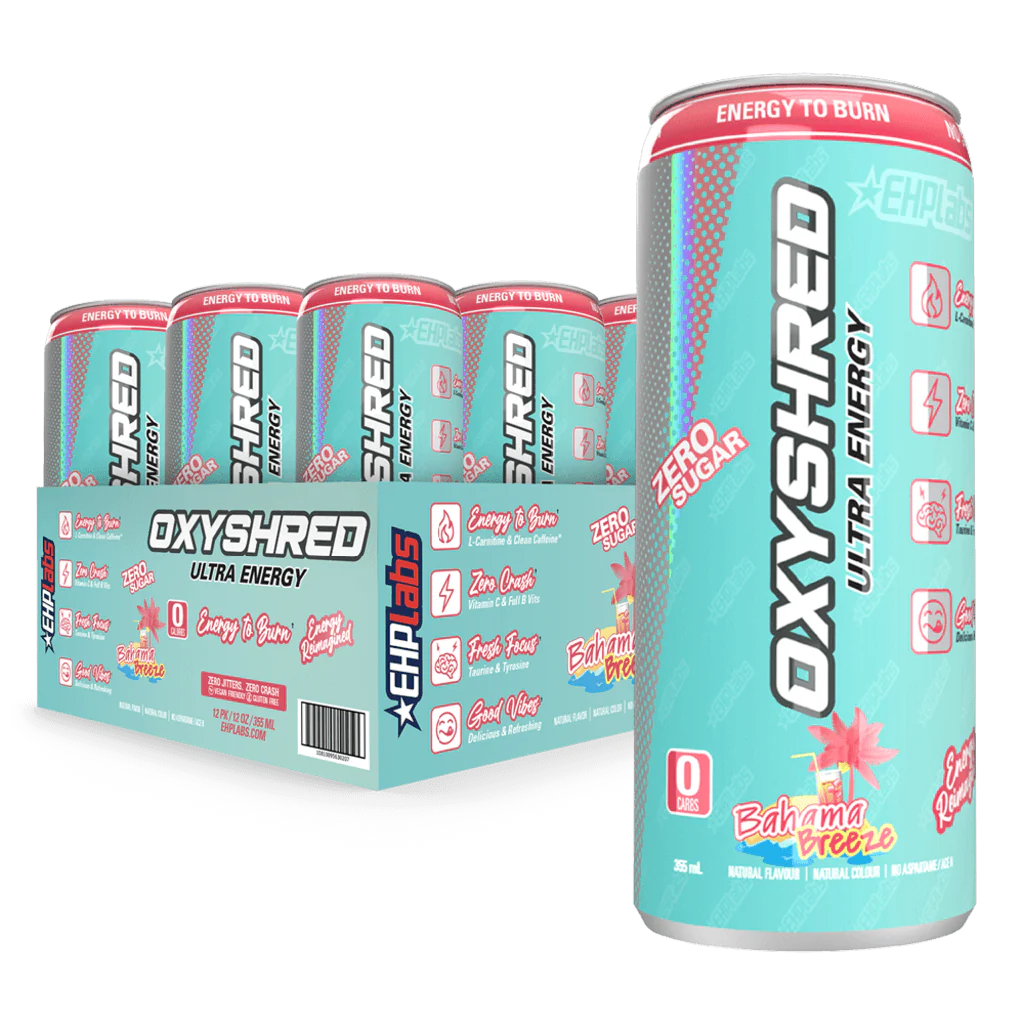 EHP LABS OXYSHRED ULTRA ENERGY CAN - 12 PACK - GREAT FOR PRE WORKOUT