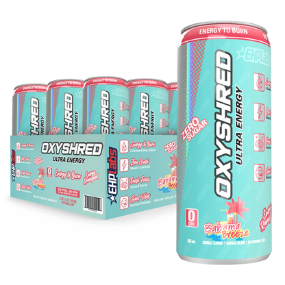 EHP LABS OXYSHRED ULTRA ENERGY CAN - 12 PACK - GREAT FOR PRE WORKOUT