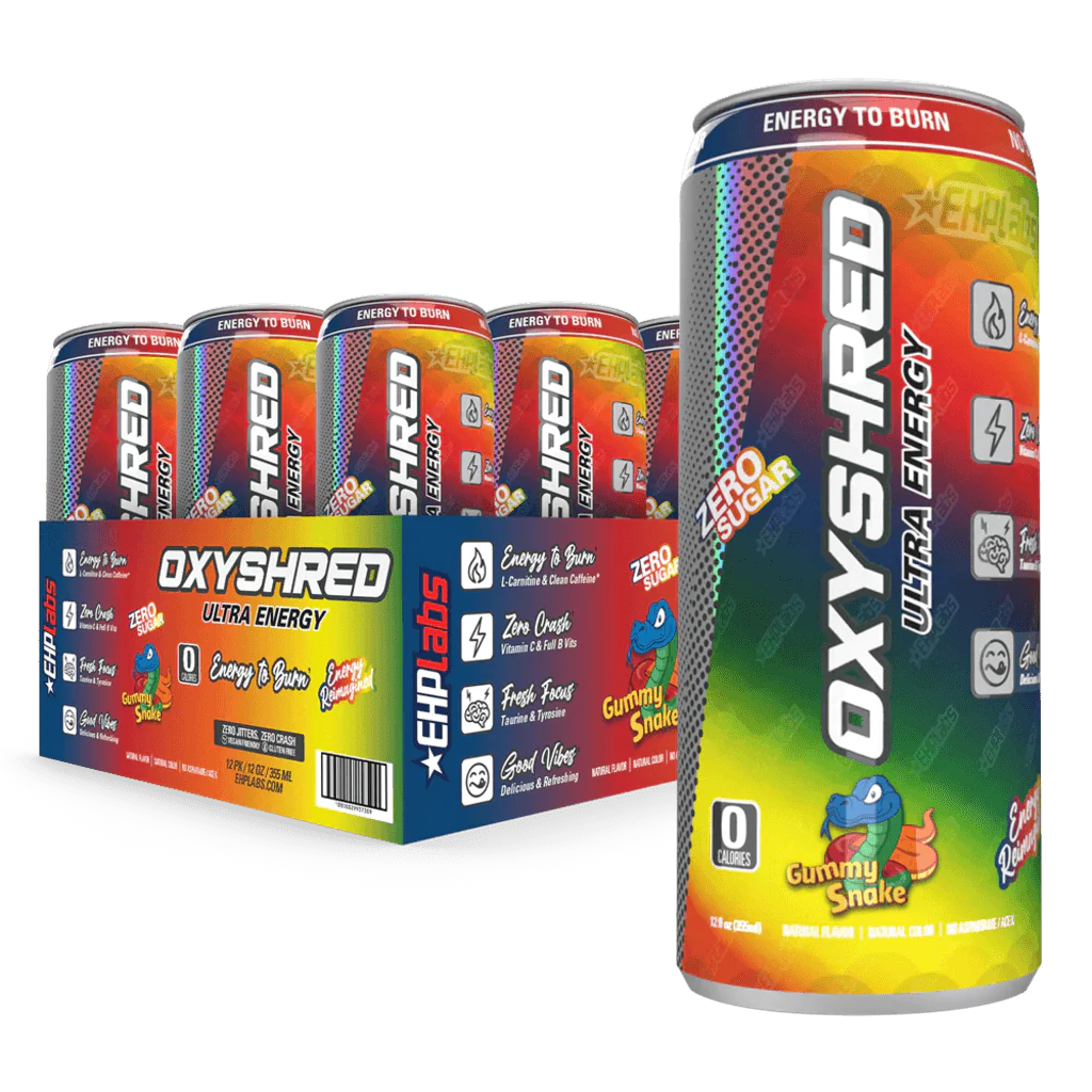 EHP LABS OXYSHRED ULTRA ENERGY CAN - 12 PACK - GREAT FOR PRE WORKOUT