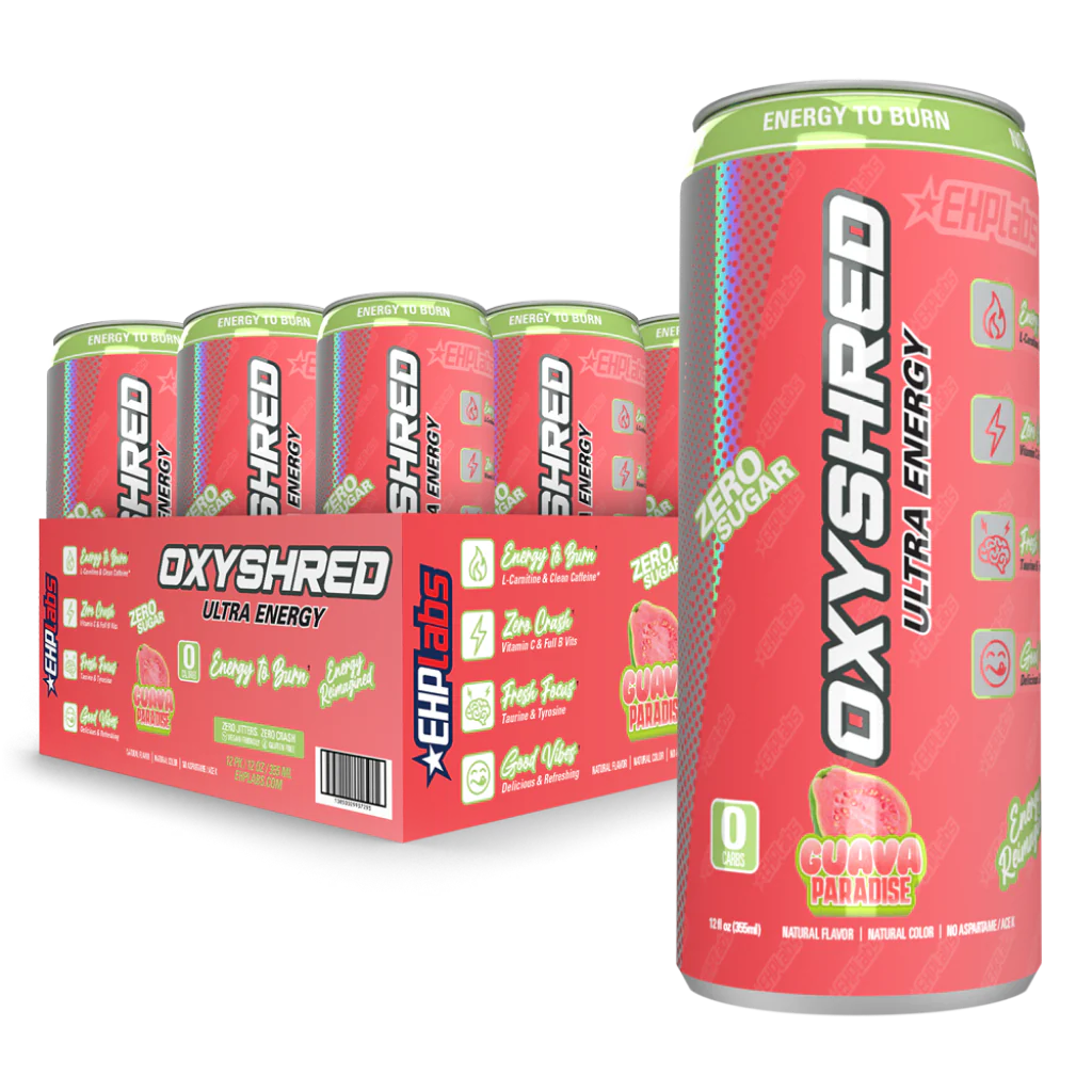 EHP LABS OXYSHRED ULTRA ENERGY CAN - 12 PACK - GREAT FOR PRE WORKOUT