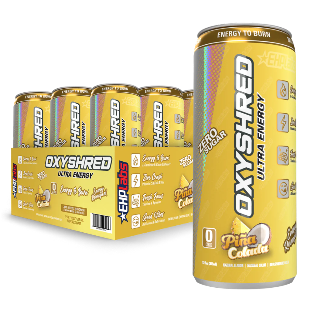 EHP LABS OXYSHRED ULTRA ENERGY CAN - 12 PACK - GREAT FOR PRE WORKOUT