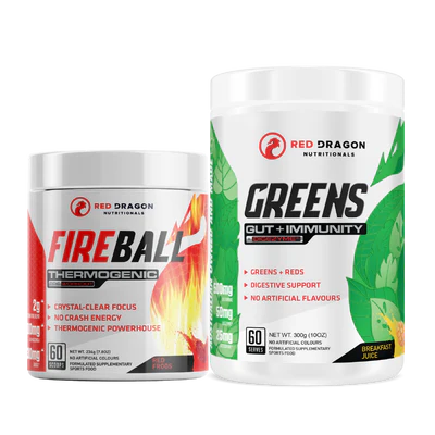 RED DRAGON GREENS & FIREBALL STACK - Pumpin' Iron Nowra