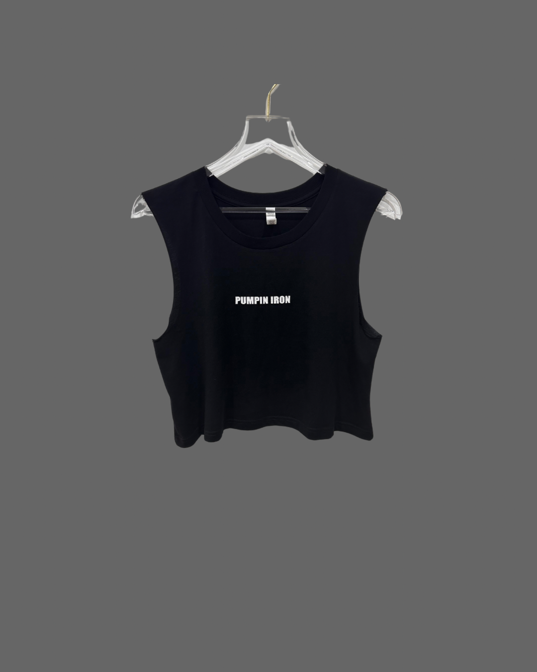 PUMPIN' IRON CROPPED TANK