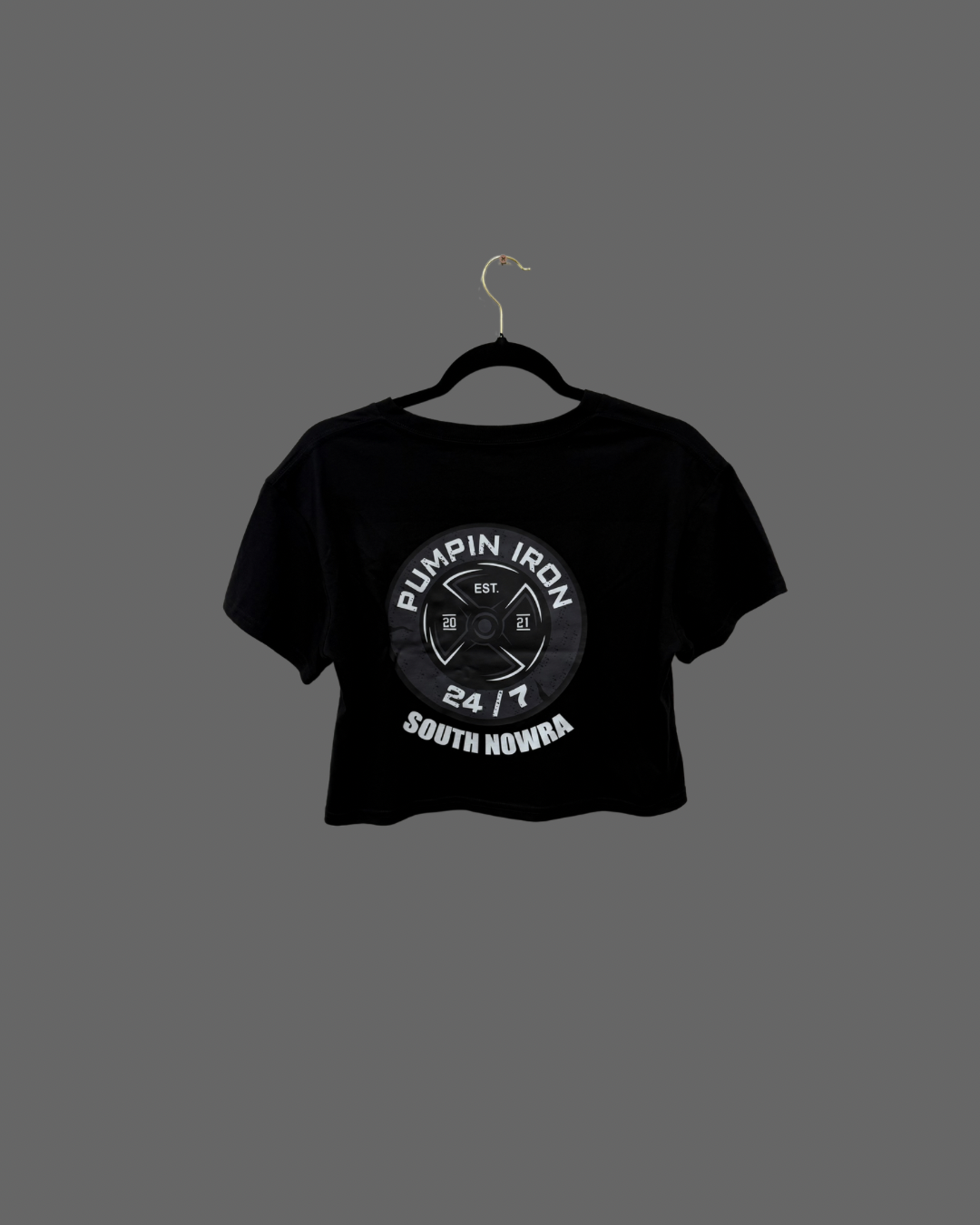 PUMPIN' IRON CROPPED TEE