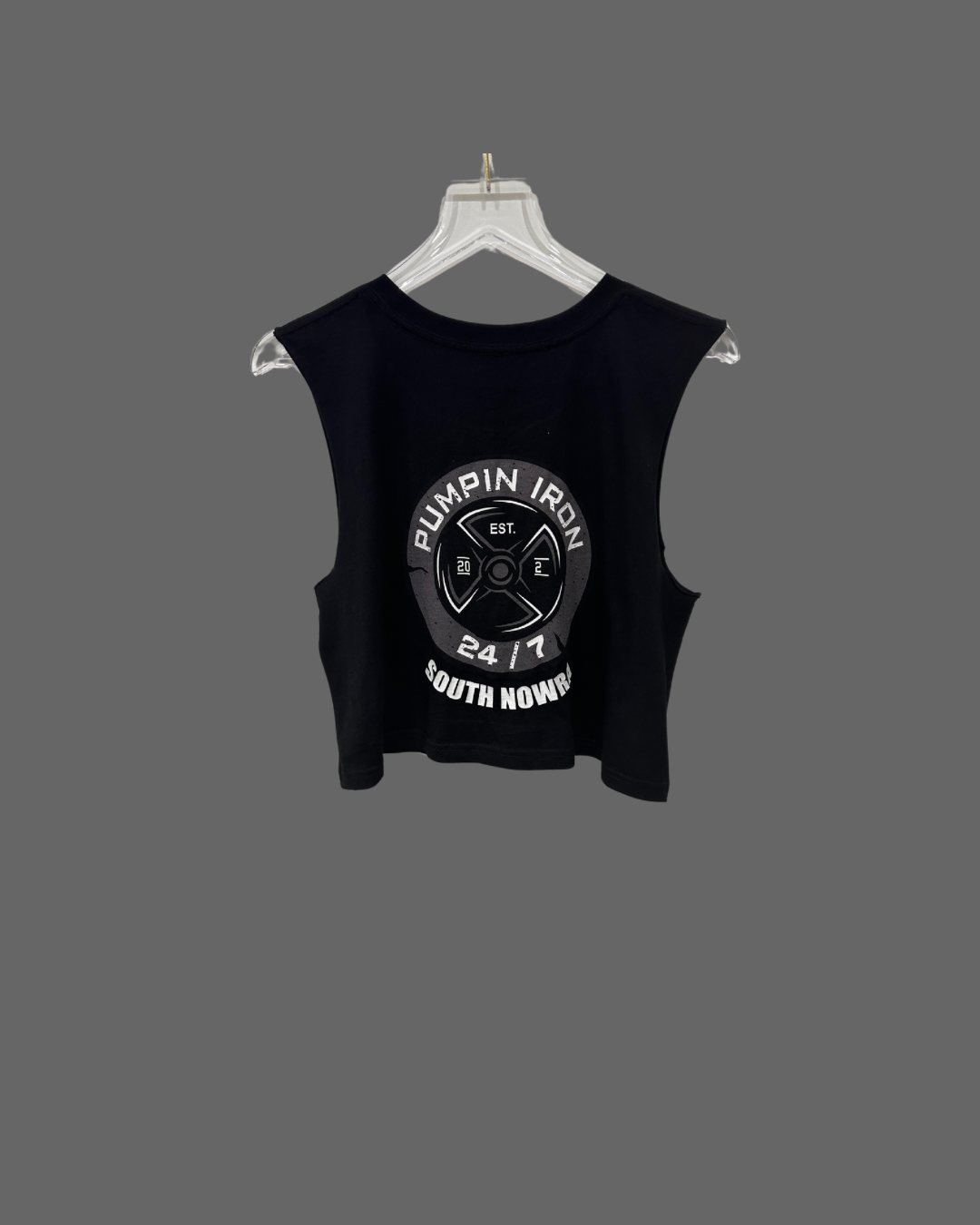 PUMPIN' IRON CROPPED TANK