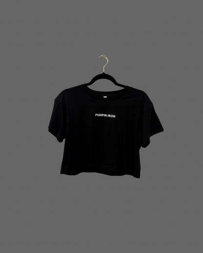 PUMPIN' IRON CROPPED TEE