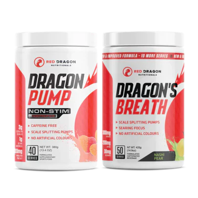 RED DRAGON PRE & PUMP BUNDLE - Pumpin' Iron Nowra