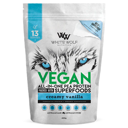 WHITE WOLF VEGAN PEA PROTEIN - Pumpin' Iron Nowra