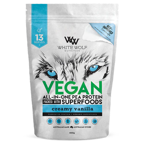 WHITE WOLF VEGAN PEA PROTEIN - Pumpin' Iron Nowra