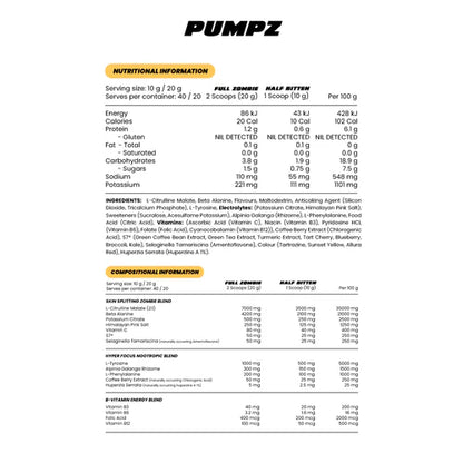 ZOMBIE LABS PUMPZ - Pumpin' Iron Nowra