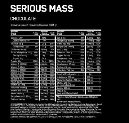 OPTIMUM NUTRITION SERIOUS MASS - Pumpin' Iron Nowra