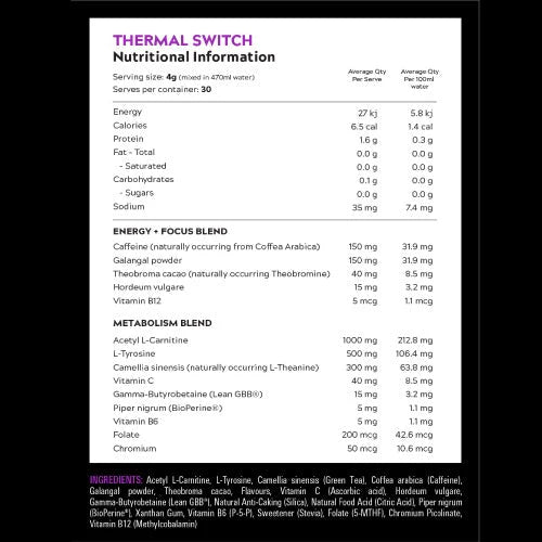 SWITCH NUTRITION THERMAL SWITCH V2 - Pumpin' Iron Nowra